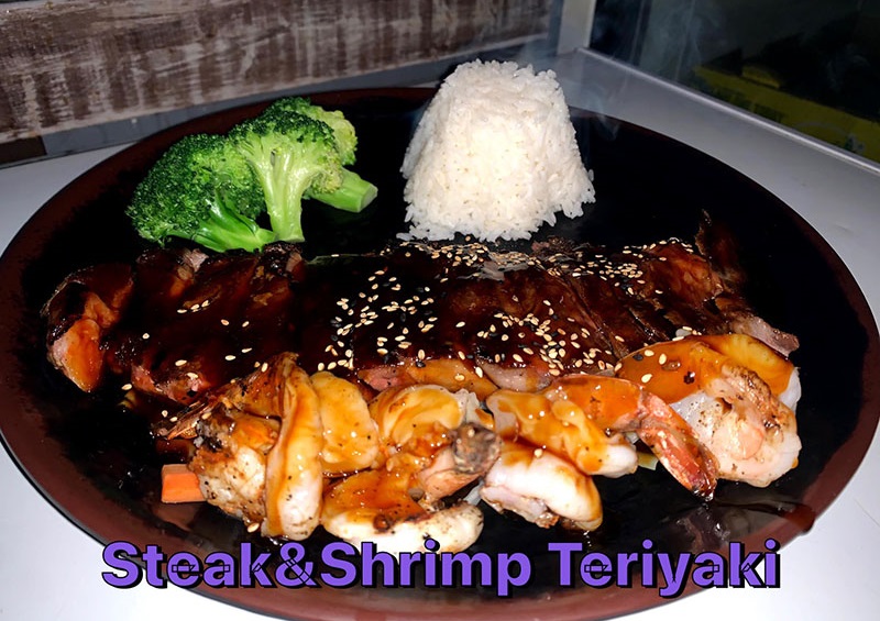 steak and shrimp teriyaki